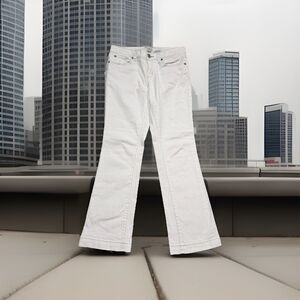 Gap Long And Lean Jeans 4/27 (30 x 29) White Bootcut Low Mid Denim Womens